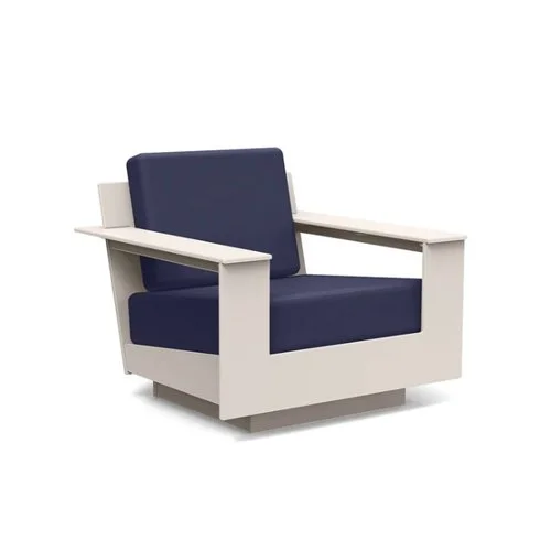 Bold Nisswa Lounge Chair by Loll Designs crafted with HDPE and plush Sunbrella cushions.