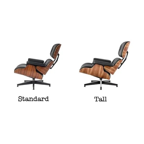 Fully customizable Eames Lounge Chair available in Standard and Tall sizes