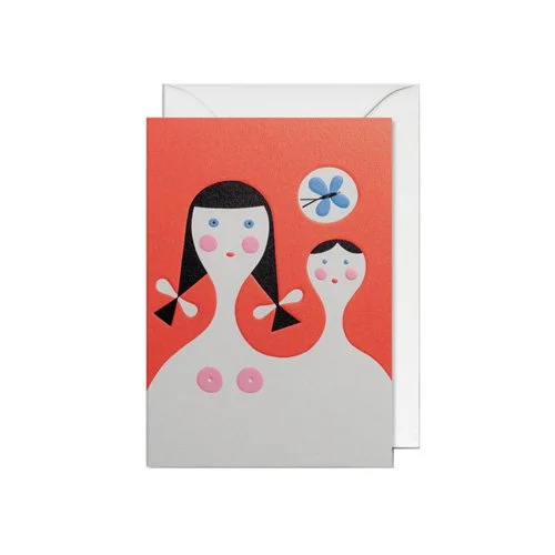 Alexander Girard Mother and Child card with bold geometric design