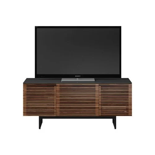BDI Corridor 8177 Media Console in natural walnut with black glass top. (Copy)
