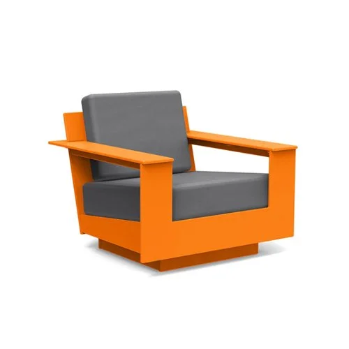 Bold Nisswa Lounge Chair by Loll Designs crafted with HDPE and plush Sunbrella cushions.