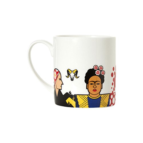 Fine bone china mug featuring Andy Tuohy’s portraits of five influential female modern artists.