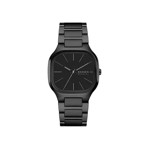 Skagen Mellem black stainless steel watch with minimalist dial