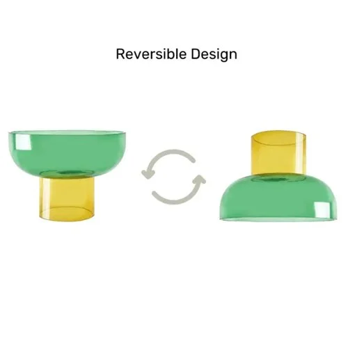Contemporary glass bowl with translucent form—artful, minimalist design for tabletop or display.