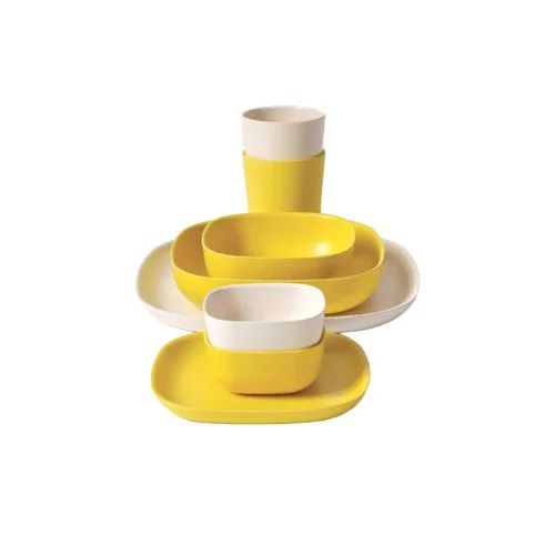 Modern yellow cup for stylish, sustainable living.