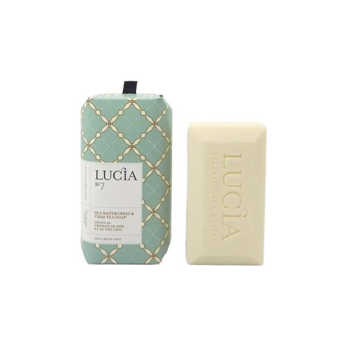Lucia N°7 Sea Watercress & Chai Tea triple-milled soap with shea butter