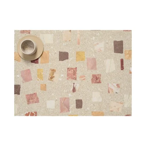 Chilewich Pietra Placemats with terrazzo-inspired forms and refined woven texture.