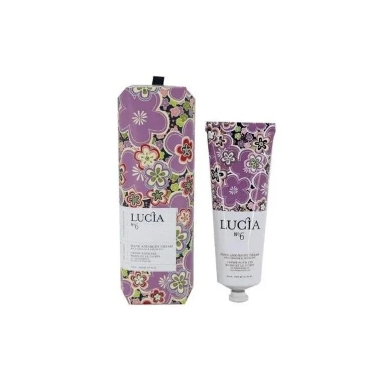 Wild ginger and fresh fig hand and body cream by Lucia, botanical skincare essentials, modern clean beauty