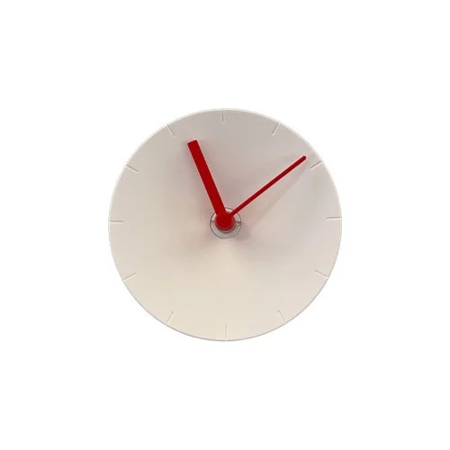 Modern analog clock designed for wall corners, tables, and desks.