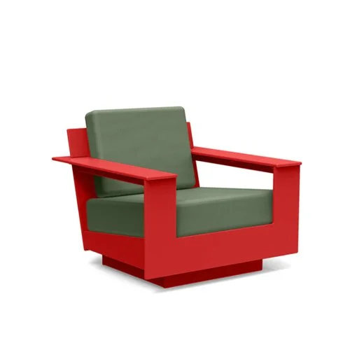 Bold Nisswa Lounge Chair by Loll Designs crafted with HDPE and plush Sunbrella cushions.