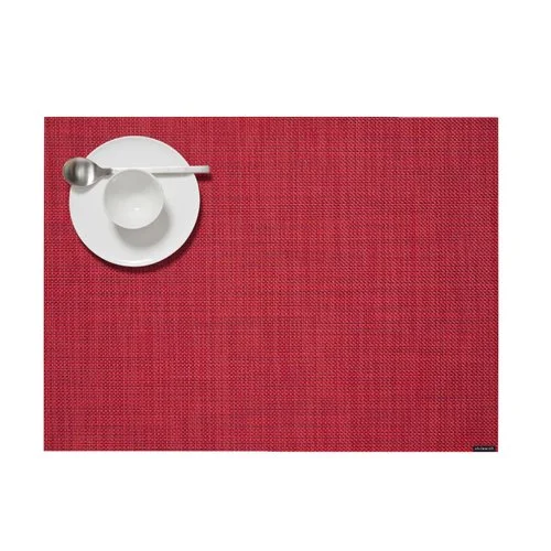 Elegant Chilewich Mini Basketweave Placemat, a contemporary accessory for both indoor and outdoor settings.