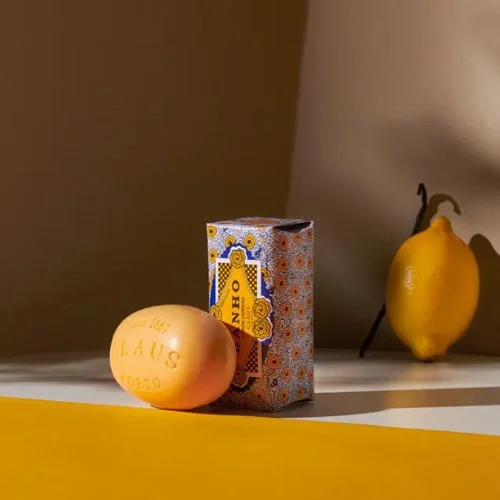 Handcrafted Claus Porto soap enriched with shea oil and wrapped in heritage-inspired packaging.