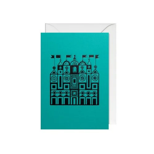 Alexander Girard Palace card with bold architectural motif