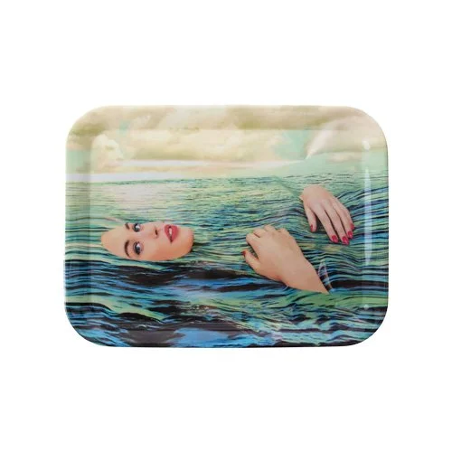 Seletti Seagirl Tray with vibrant seagirl graphic on durable melamine