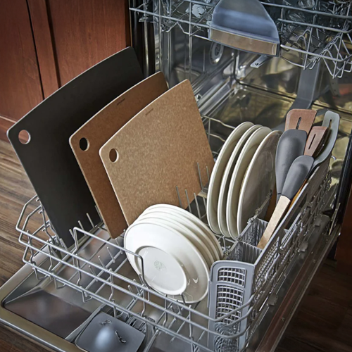 Epicurean Kitchen Series cutting board in natural wood fiber, lightweight and knife-safe