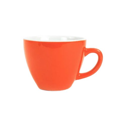 Whimsical animal mug with orange glaze and dishwasher-safe design.