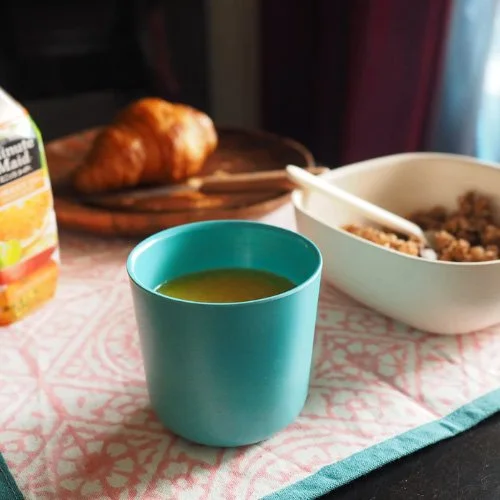 Sustainable bamboo drinkware with minimalist design and matte finish.