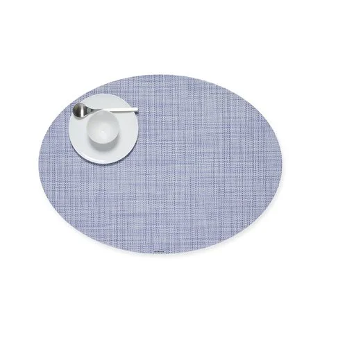 Mini Basketweave Oval Placemats by Chilewich – stylish, durable, and easy to clean for modern dining spaces.