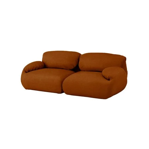Luva Modular Sofa in Mode fabric with adjustable arms and soft sculptural form.
