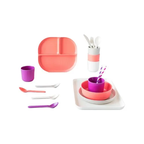 Bright bamboo kids dining set designed for playful, sustainable living.