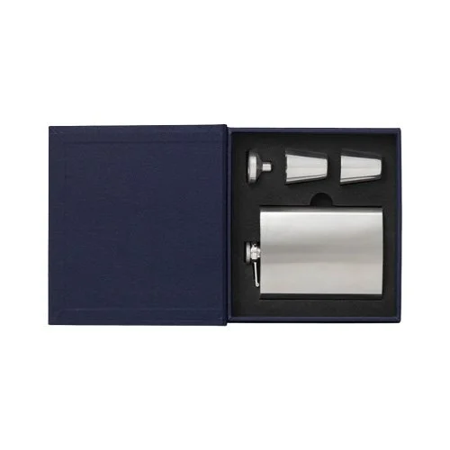 Essentials Hip Flask set with hip flask, two shot glasses, and funnel