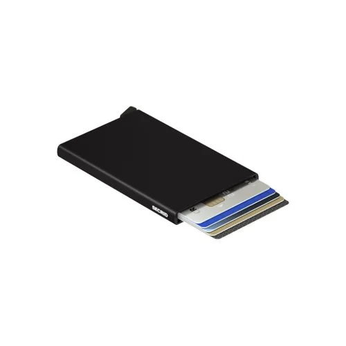 Slim aluminum card wallet with one-click card access, minimalist everyday carry