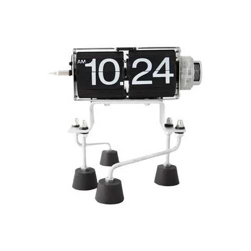 Kikkerland Flip Clock with rotating number flaps and bold typography