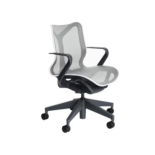 Herman Miller Cosm Low Back Chair with adjustable arms in graphite frame