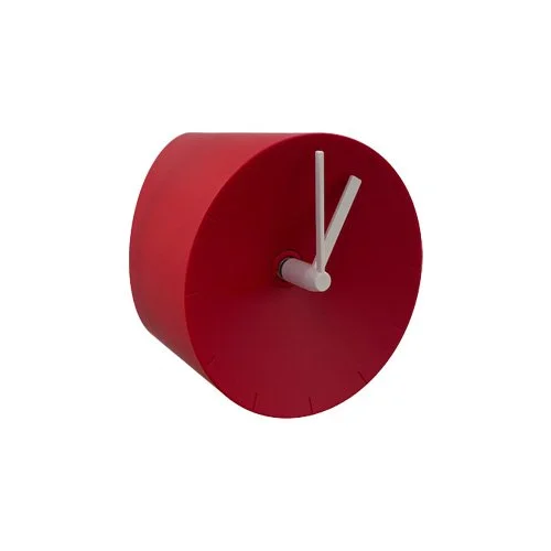 Modern analog clock designed for wall corners, tables, and desks.
