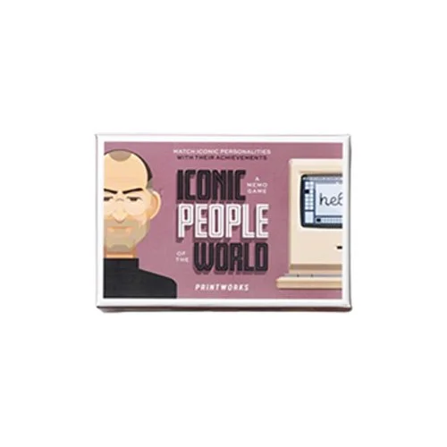Iconic People of the World memo game by Printworks, matching famous figures with achievements