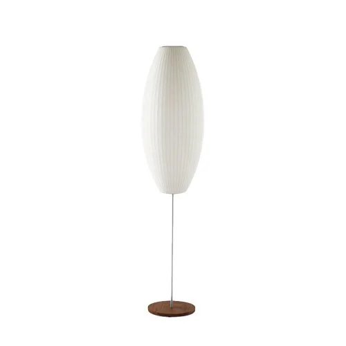 Vertical floor lamp with soft glow and modern form, available in three sizes.