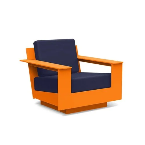 Bold Nisswa Lounge Chair by Loll Designs crafted with HDPE and plush Sunbrella cushions.