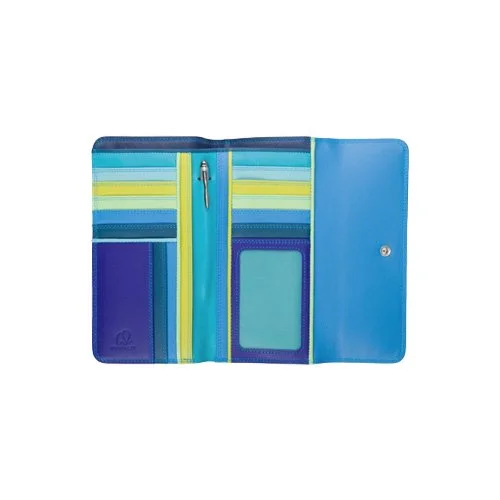 Mywalit wallet with external full-length zip coin pocket and included pen, everyday travel-friendly organization tool