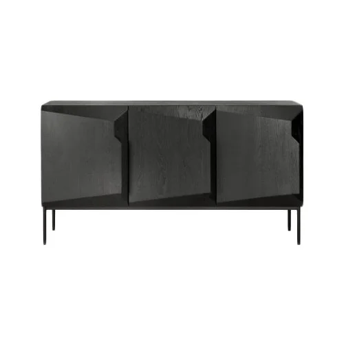 Ethnicraft Stairs Sideboard with bold oak design and sculptural front panels