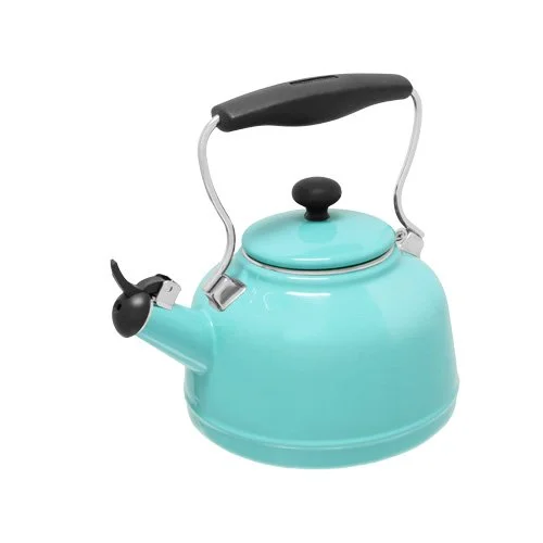 Chantal Vintage Stovetop Kettle in Aqua with enamel finish