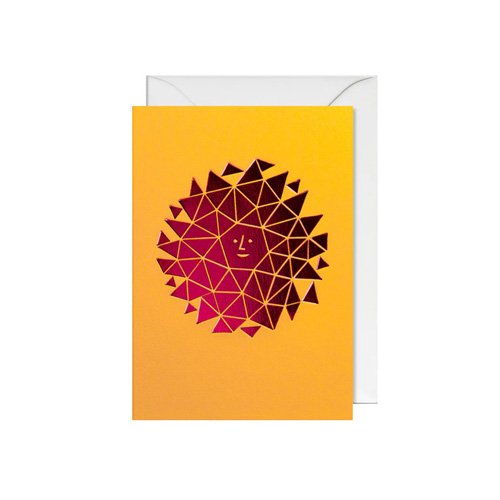 Alexander Girard New Sun greeting card in red and orange by Lagom