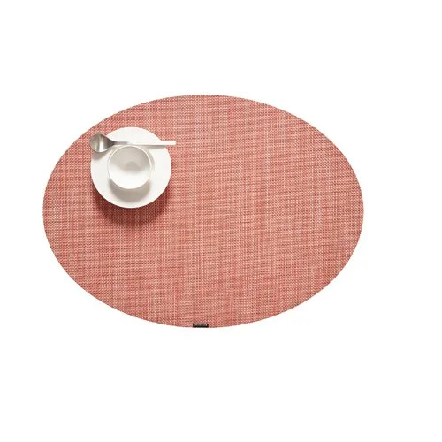 Mini Basketweave Oval Placemats by Chilewich – stylish, durable, and easy to clean for modern dining spaces.