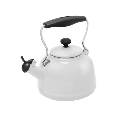 Chantal Vintage Stovetop Kettle in White enamel