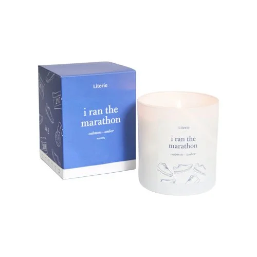 Hand-poured vegan coconut-soy candle evoking energy and renewal.