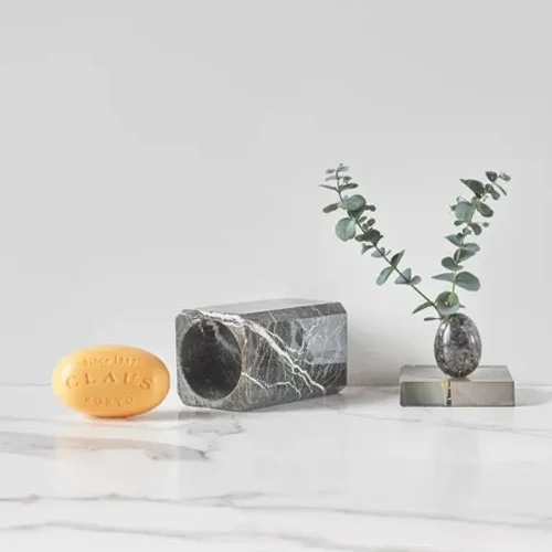 Handcrafted floral soap enriched with shea oil and inspired by Art Nouveau design.