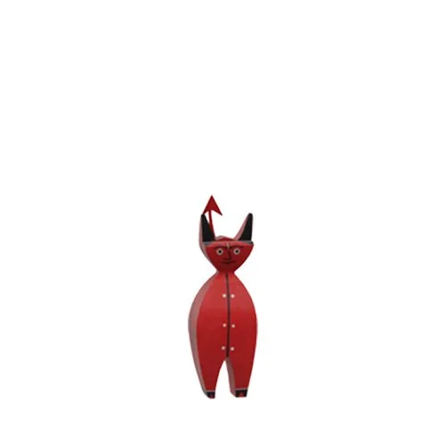 Wooden Doll – Little Devil by Alexander Girard for Vitra — a whimsical, hand-painted solid wood collectible with mischievous folk art charm.