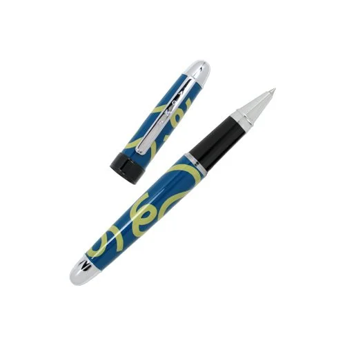 Acme Studio designer pen with shorthand-inspired pattern, everyday desk essential