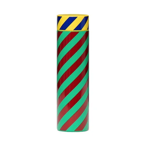 Dusen Dusen Pattern Thermal Flask with bold striped graphic design