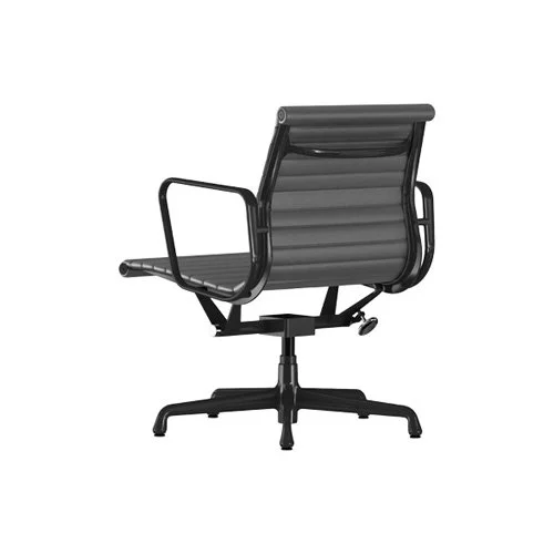 Herman Miller Eames Aluminum Group Management Chair in graphite 2100 series leather