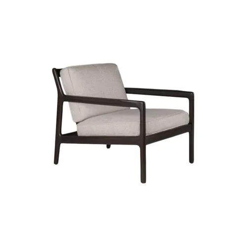 Ethnicraft Jack Lounge Chair in solid mahogany with sculptural indoor design