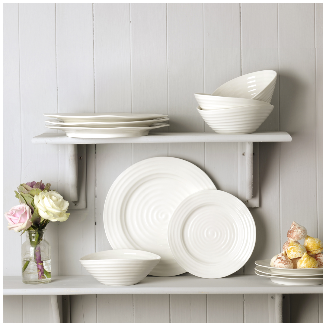 Classic white bowl from the Sophie Conran Collection, modern and durable porcelain design.