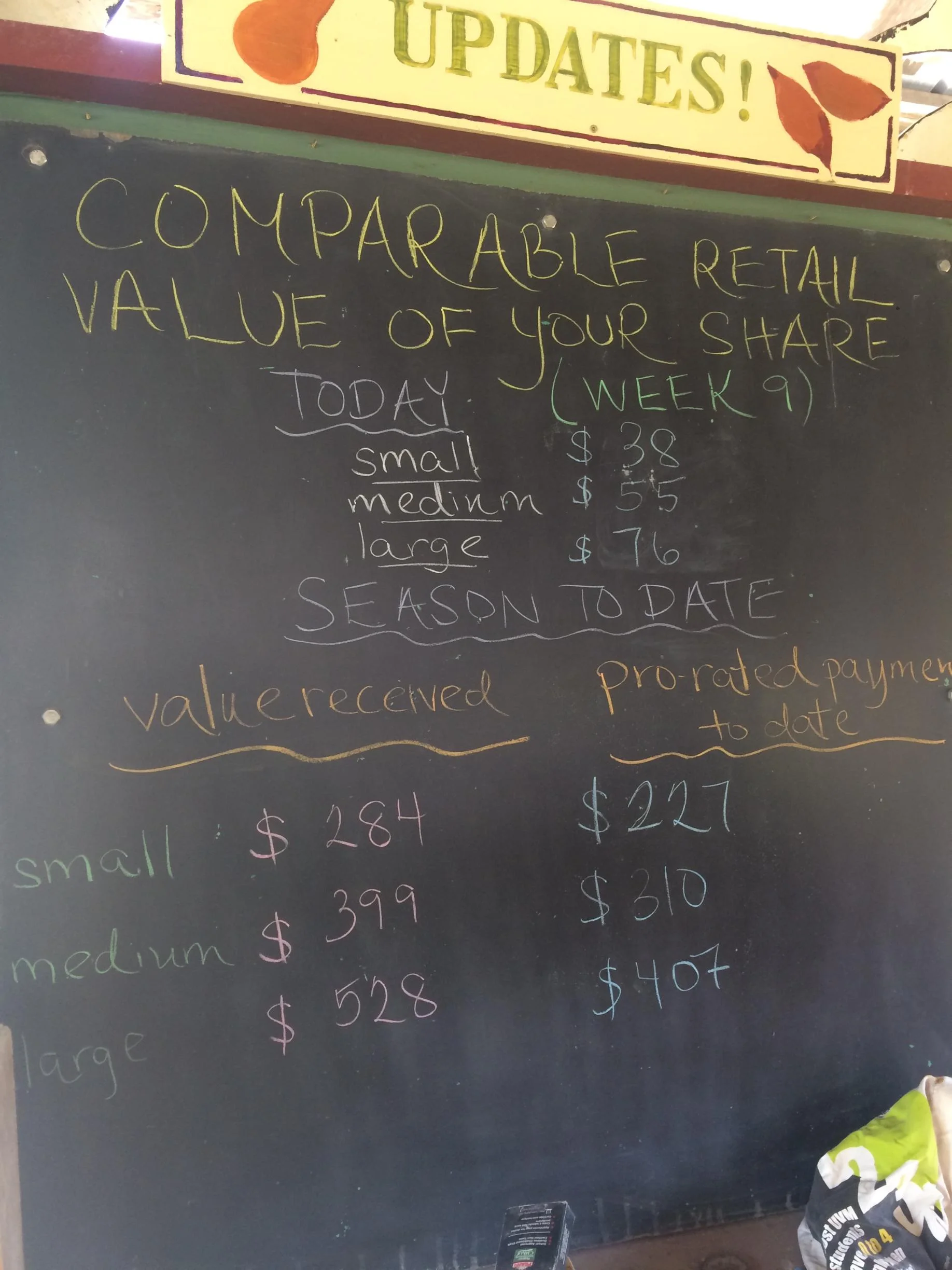 Week 9 Share Value