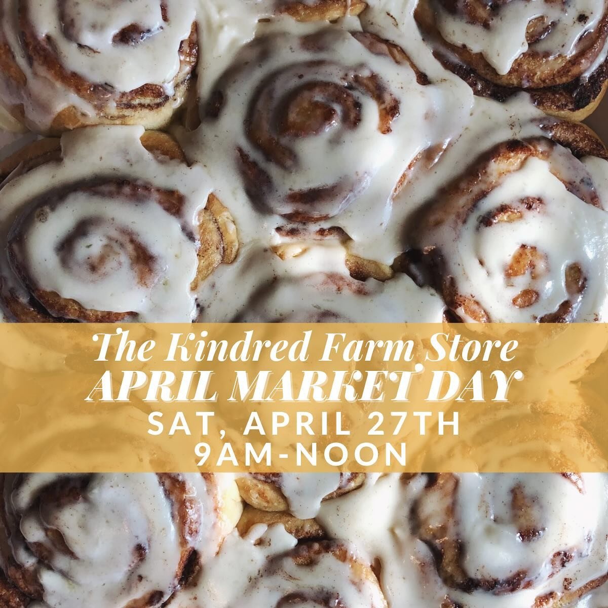 Who&rsquo;s craving some fresh, hot cinnamon rolls?! We&rsquo;re excited to open #thekindredfarmstore again this&nbsp;Saturday, April 27th&nbsp;from&nbsp;9am-noon!

We&rsquo;re also having a Starter Plant Sale this Saturday. 🌱 Come buy some starter 