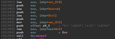 No width in format string
