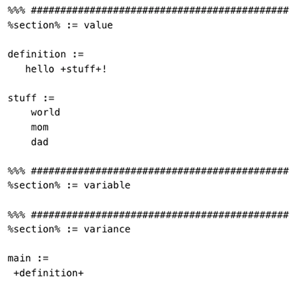Figure 3: Sample Dharma grammar file